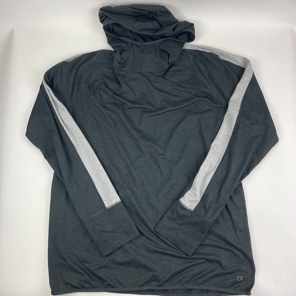 Gapfit Brushed Tech Jersy Hoodie Womens Large Gray - Picture 1 of 9
